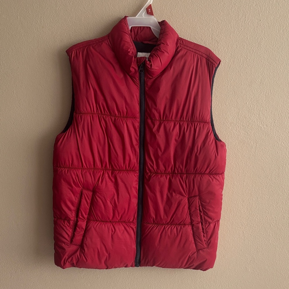 Old Navy Kids Red Puffer Vest Large 10-12